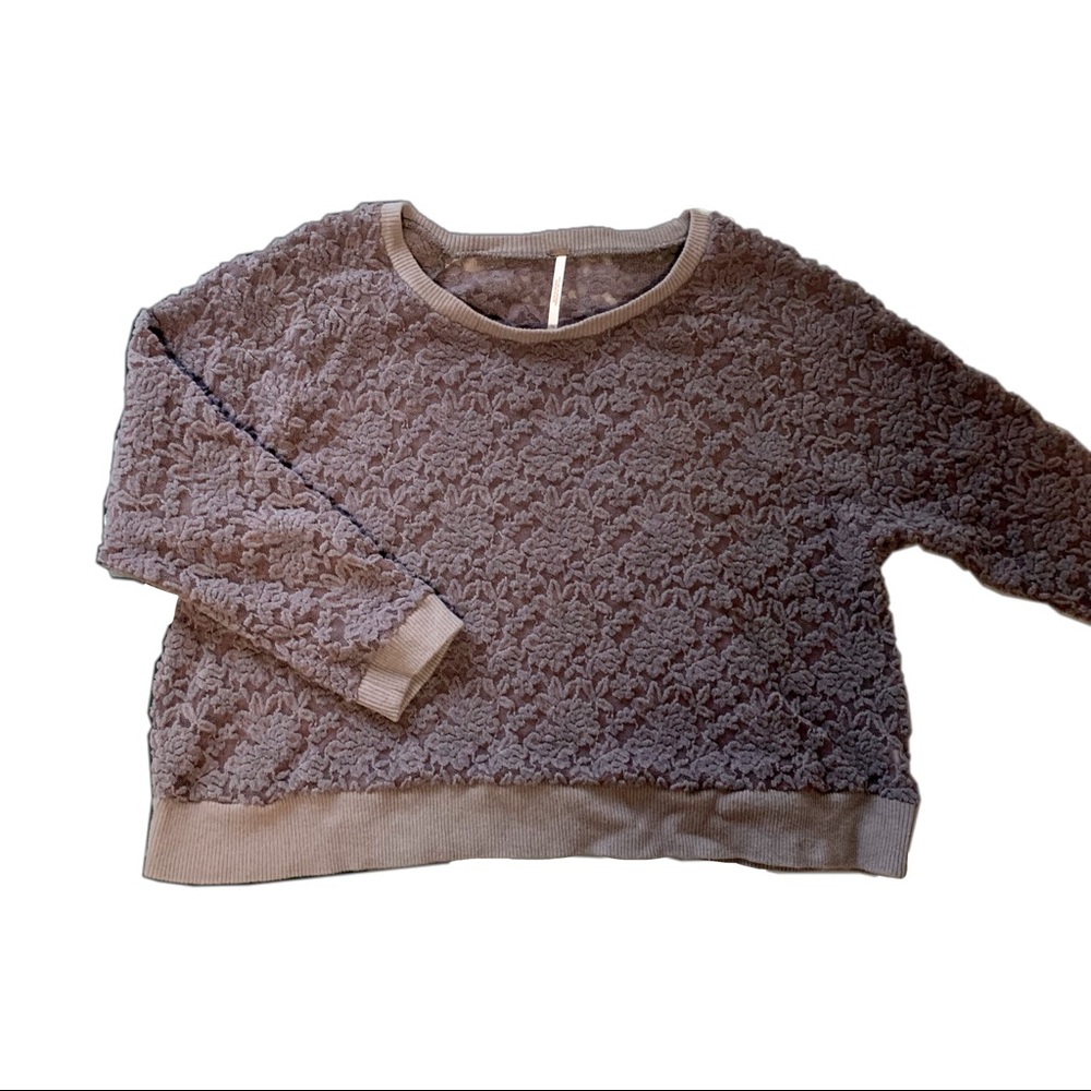 ASO violet harmon lace pullover